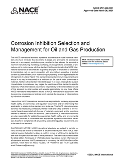 Picture for Corrosion Inhibition Selection and Management for Oil and Gas Production