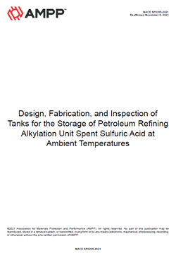Picture for Design, Fabrication, and Inspection of Tanks for the Storage of Petroleum Refining Alkylation Unit Spent Sulfuric Acid at Ambient Temperatures