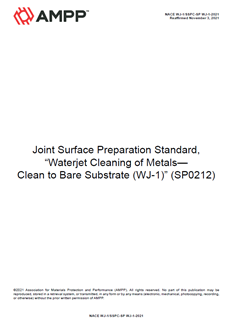 	Picture for NACE WJ-1/SSPC-SP WJ-1-2021, Waterjet Cleaning of Metals—Clean to Bare Substrate (WJ-1)