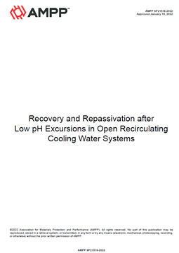 Picture for AMPP SP21518-2022, Recovery and Repassivation after Low pH Excursions in Open Recirculating Cooling Water Systems