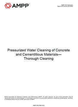 Picture for AMPP SP21548-2022, Pressurized Water Cleaning of Concrete and Cememtitious Materials - Thorough Cleaning