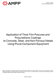 Picture for SSPC-PA 14-2021, Application of Thick Film Polyurea and Polyurethane Coatings to Concrete, Steel, and Non-Ferrous Metals Using Plural-Component Equipment
