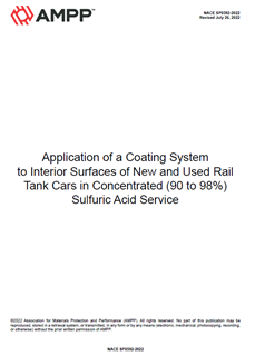 Picture for NACE SP0592-2022, Application of a Coating System to Interior Surfaces of New and Used Rail Tank Cars in Concentrated (90 to 98%) Sulfuric Acid Service