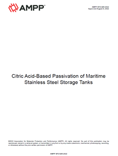 Picture for AMPP SP21485-2022, Citric Acid-Based Passivation of Maritime Stainless Steel Storage Tanks