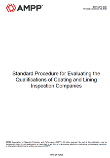 Picture for SSPC-QP 5-2022. Standard Procedure for Evaluating the Qualifications of Coating and Lining Inspection Companies