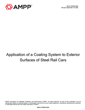 	Picture for NACE SP0692-2022, Application of a Coating System to Exterior Surfaces of Steel Rail Cars