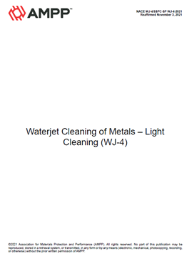 	Picture for NACE WJ-4/SSPC-SP WJ-4-2021, Waterjet Cleaning of Metals— Light Cleaning (WJ-4)
