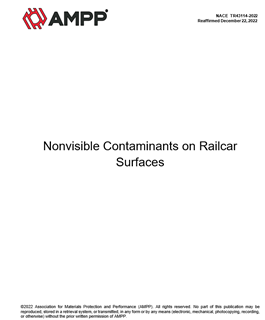 Picture for NACE TR43114-2022, Nonvisible Contaminants on Railcar Surfaces