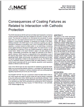 	Picture for Consequences of Coating Failures as Related to Interaction with Cathodic Protection