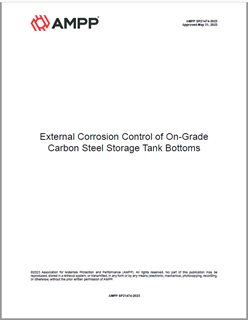 	Picture for AMPP SP21474-2023, External Corrosion Control of On-Grade Carbon Steel Storage Tank Bottoms