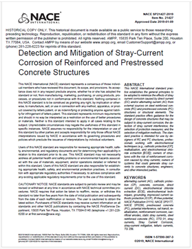 Picture for SP21427-2019 “Detection and Mitigation of Stray-Current-Induced Corrosion of Reinforced and Prestressed Concrete Structures”
