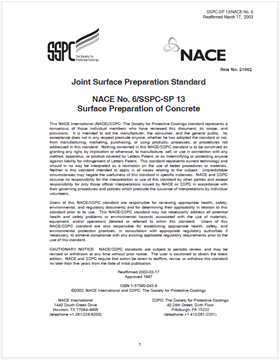 Picture for SSPC-SP 13/NACE No. 6-2003